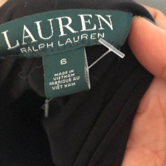Polo Ralph Lauren black Jersey gathered dress Sz 6 - Picture 4 of 5